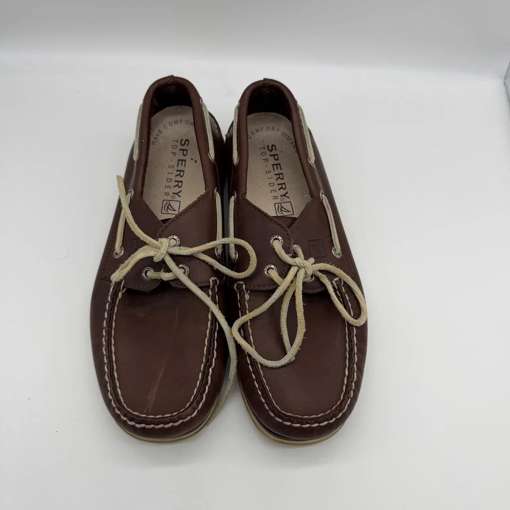Sperry Top-Sider Mens‎ Authentic Original Boat Shoes Brown Leather 9.5 M 0786707